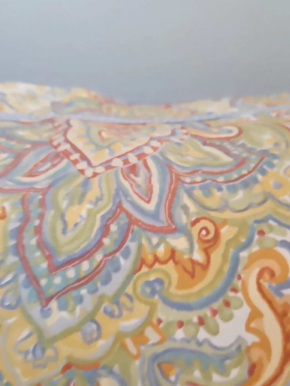 Charter Club Collection Multi-Color Paisley Reverse Blue Stripe Full Duvet Set
